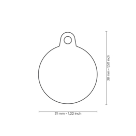 Hushtag Collection - Black Circle With Blue Rubber