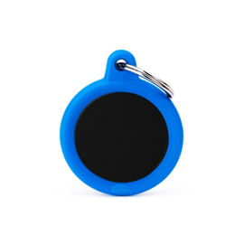 Hushtag Collection - Black Circle With Blue Rubber