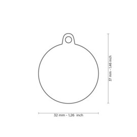 Classic collection - Big Black Circle Bone