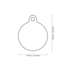 Hushtag Collection - Red Circle With Red Rubber