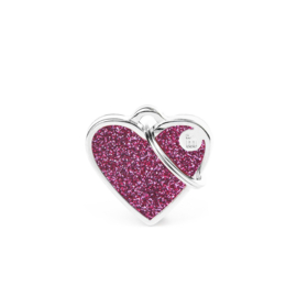 Shine collection - Small Heart Pink Glitter