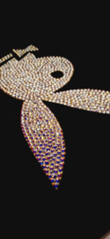 Playboy bunny swarovski & gold gilded artwork in frame "Bunny Crystal"