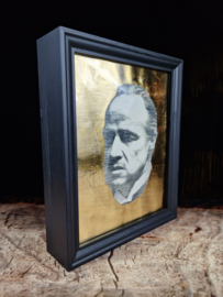 The Godfather - Unique Don Vito Corleone portrait in 24ct Gold Leaf Artwork