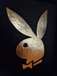 Playboy bunny 23ct gold gilded artwork in frame "Bunny Love"
