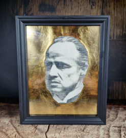 The Godfather - Unique Don Vito Corleone portrait in 24ct Gold Leaf Artwork