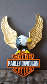 Harley Davidson Logo - Gold Plated Cast Iron