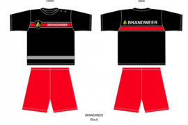 Fun2wear - baby/peuter - Brandweer uniform - shortama/zomerset
