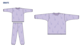 Frogs and dogs  - Giraffe  - kleuter-kinder - meisjes - pyjama