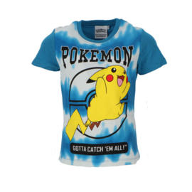 Pokemon - t-shirt - Pickachu - lichtblauw