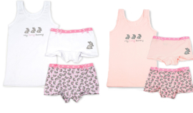 Funderwear - kleuter/kinder/tiener - Ondergoed sets - Furry Bunny - 1+1