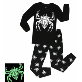 Spider - "GLOW IN THE DARK" - 2-delige pyjama set - 100% jersey katoen