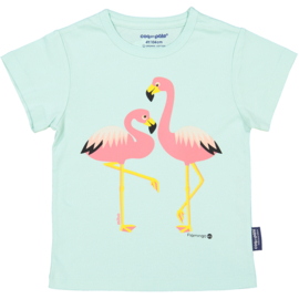 COQ EN PATE - T-shirt - met korte mouwen - van 100% biologisch katoen - Flamingo - blauw