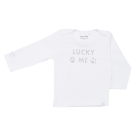 Frogs en Dogs -Lucky letters - meisjes  - glitter - Baby / Newborn / longsleeve