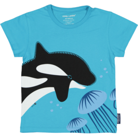 COQ EN PATE - T-shirt - met korte mouwen - van 100% biologisch katoen - Orka - blauw