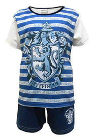 Harry Potter Gryffindor - kinder- tiener -  meisjes - pyjama - shortama - Blauw/Wit 