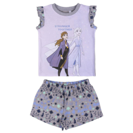 Disney Frozen II - shortama - lila - Stronger together - 100% jersey katoen 