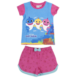 Babyshark shortama/zomerset - roze 