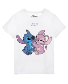 Lilo Stitch-  en Angel - t-shirt - wit - meisjes / dames