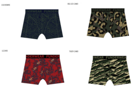 Funderwear - kleuter/kinder/tiener - Ondergoed / boxers - jongens - Jungle Safari - 3+1 = 4 boxers