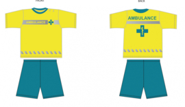 Fun2wear - kleuter/kinder - Ambulance uniform - shortama/zomerset