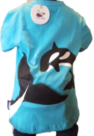 COQ EN PATE - T-shirt - met korte mouwen - van 100% biologisch katoen - Orka - blauw