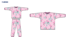 Frogs and dogs - kraamcadeau - meisjes - Flamingo - baby/peuter - pyjama