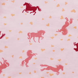 Frogs and dogs  - all over print - Horse/ paarden - kinder/tiener - meisjes - pyjama - roze