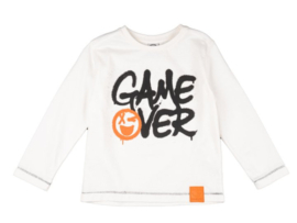 Longsleeve voor jongens - Game over - zwart/Wit