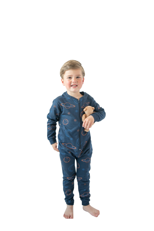 Kostuum Gezicht omhoog Lui Frogs and dogs - Planets - kinder/tiener - jongens- onesie/pyjama | JONGENS  - maat 92 tm 176 | Mini Fashion