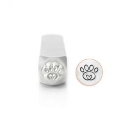 Paw Print Heart, 6mm (ImpressArt)