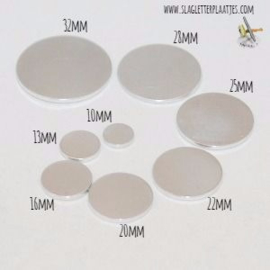 Aluminium 1,5mm dik - Rond 10, 13, 16, 20, 22, 25, 28 & 32mm (8 stuks)