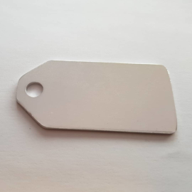 Label | aluminium, 60x30mm met gat 6mm