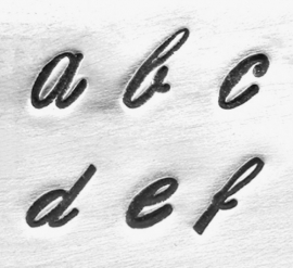 Script - kleine letters, 4mm