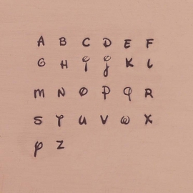 Antlia - kleine letters, 2,5mm
