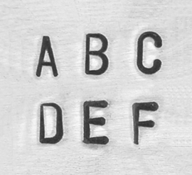 Sans Serif / Economy basic  - hoofdletters, 3mm