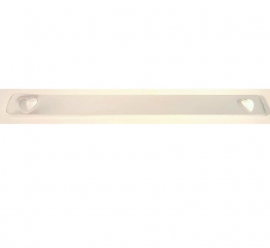 Armbandstrips 15mm breed - 2mm dik - 2 hartjes
