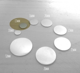 Aluminium 1,5mm dik - Rond 13mm (100 stuks)