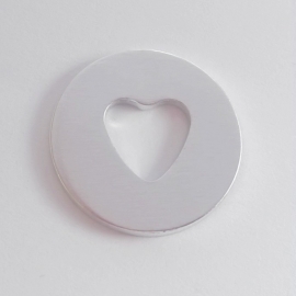 Ring met hartvorm - buitenmaat 25mm