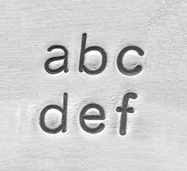 Sans Serif / Economy basic  - kleine letters, 3mm