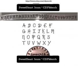 Sweetheart - hoofdletters, 3mm