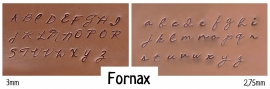 Fornax set - hoofdletters 3mm en kleine letters 2,5mm