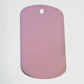 Dog tag, roze (licht roze)