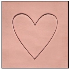 Heart Outline Stamp,  11mm  (Beaducation)