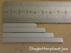 Korte strip aluminium 75x6mm | 1,5mm dik - per 100 stuks - Groothandel