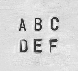 Sans Serif basic - hoofdletters, 1,5mm