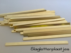 Armbandstrips MESSING 8mm breed - 1,5mm dik