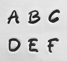 Bridgette basic - hoofdletters, 3mm