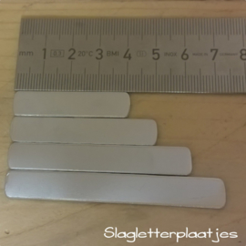 Korte strip aluminium 60x10mm | 2mm dik EXTRA DIK - per 100 stuks - Groothandel