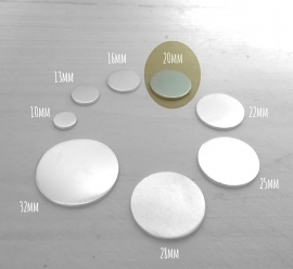 Aluminium 1,5mm dik - Rond 20mm (100 stuks)