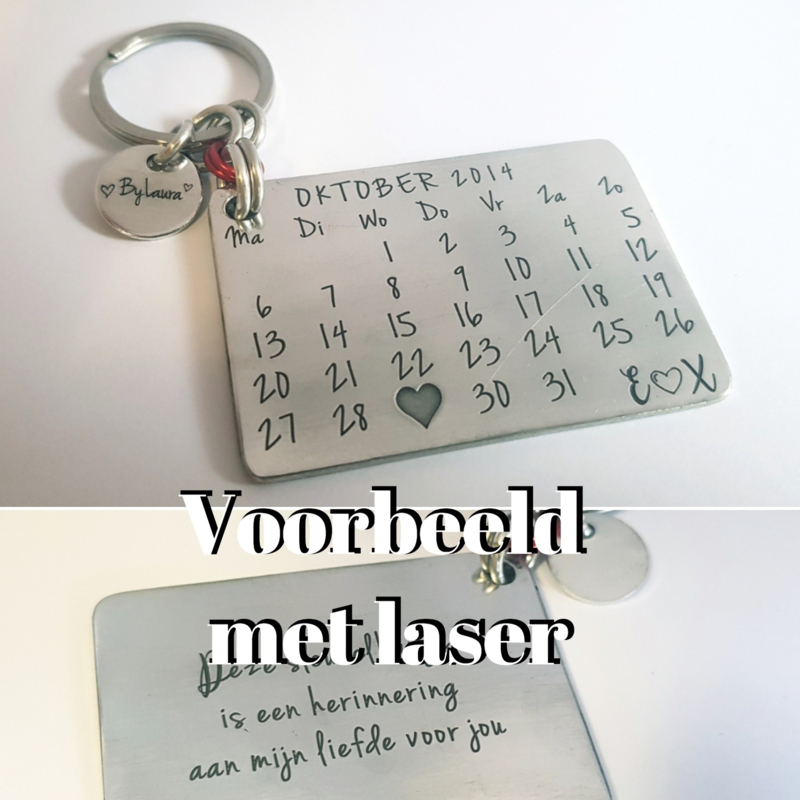 Wonderbaarlijk Sleutelhanger kalender (Figuur tussen initialen: hartje,Als cadeau LX-99